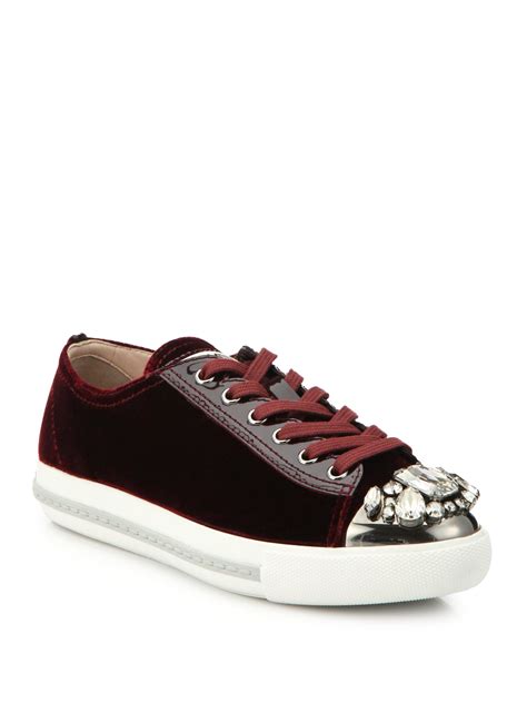 miu miu crystal sneakers sale|Miu Miu Crystal Low Top Sneakers on SALE .